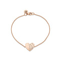 Eternelle Scattered Diamond Heart Bracelet