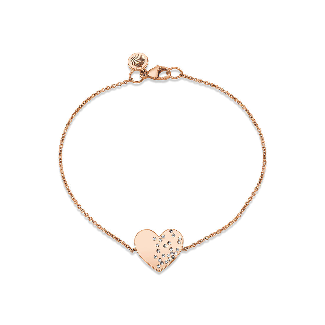 Eternelle Scattered Diamond Heart Bracelet