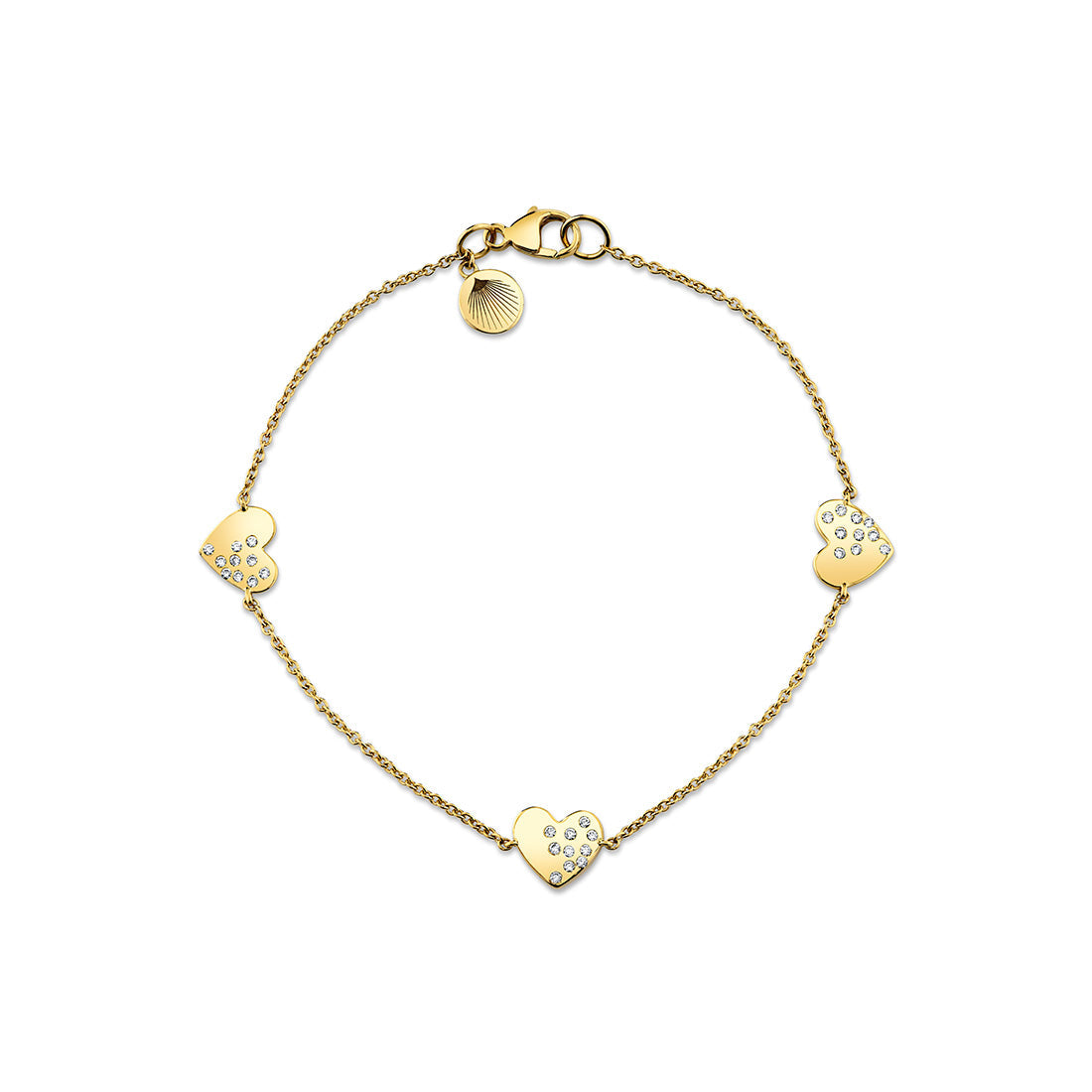 Eternelle Heart Charms Diamond Bracelet