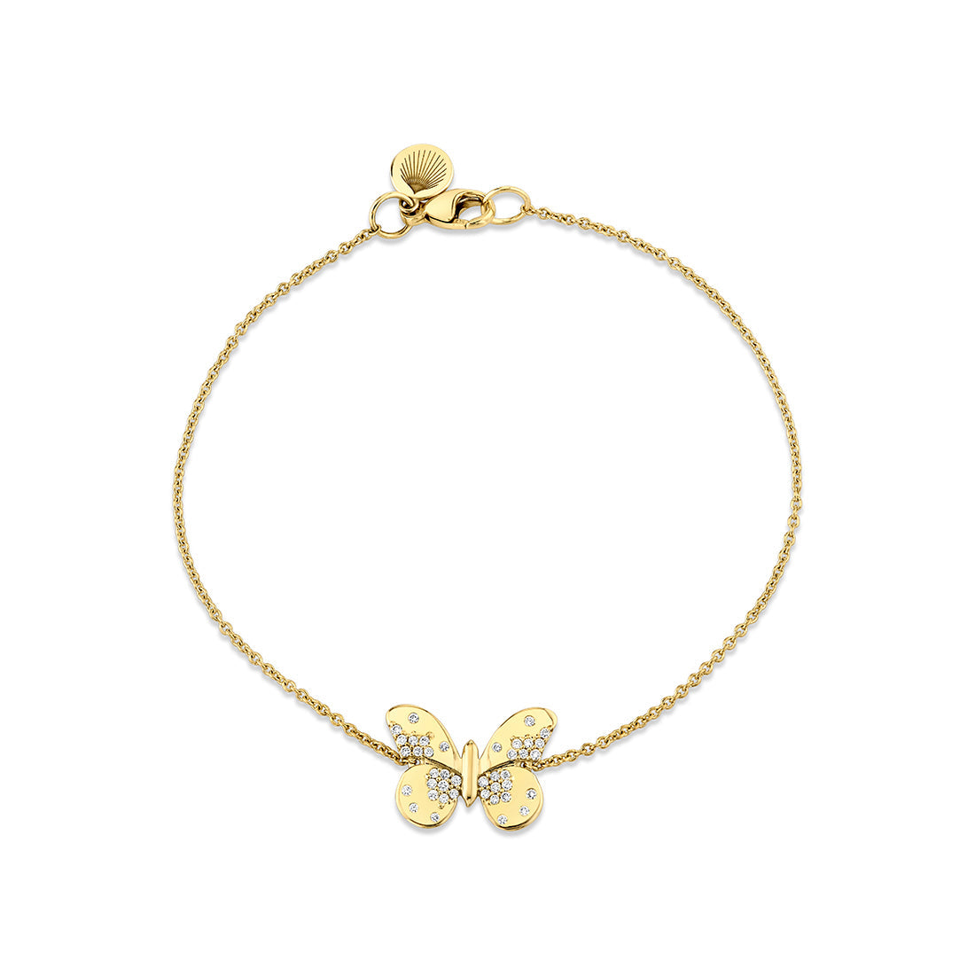 Shell Heritage Diamond Butterfly Chain Bracelet
