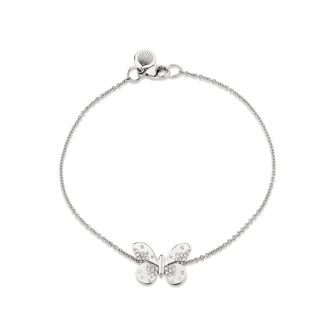 Shell Heritage Diamond Butterfly Chain Bracelet
