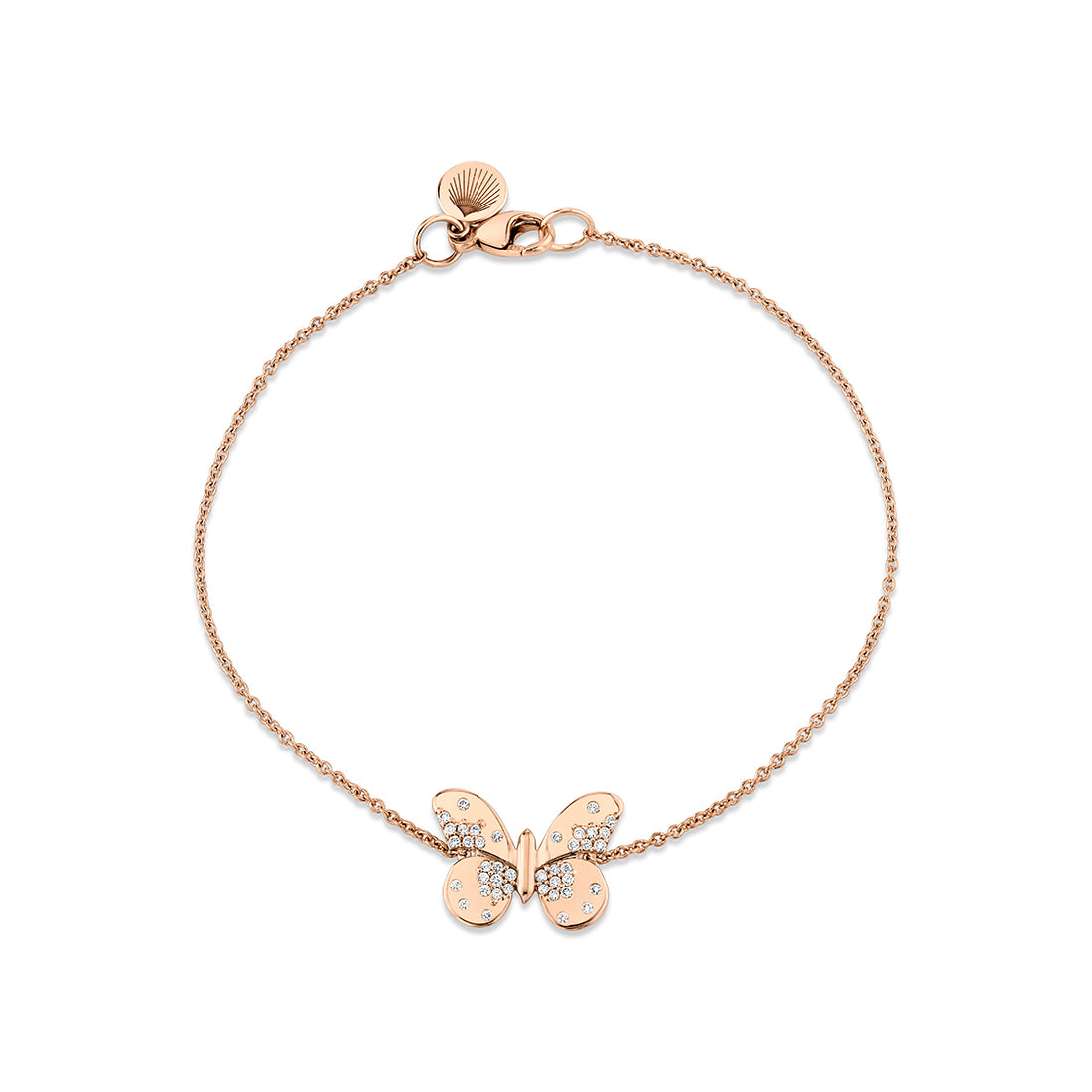Shell Heritage Diamond Butterfly Chain Bracelet