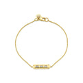 Shell Tip Bezel Baguette Diamond Bracelet