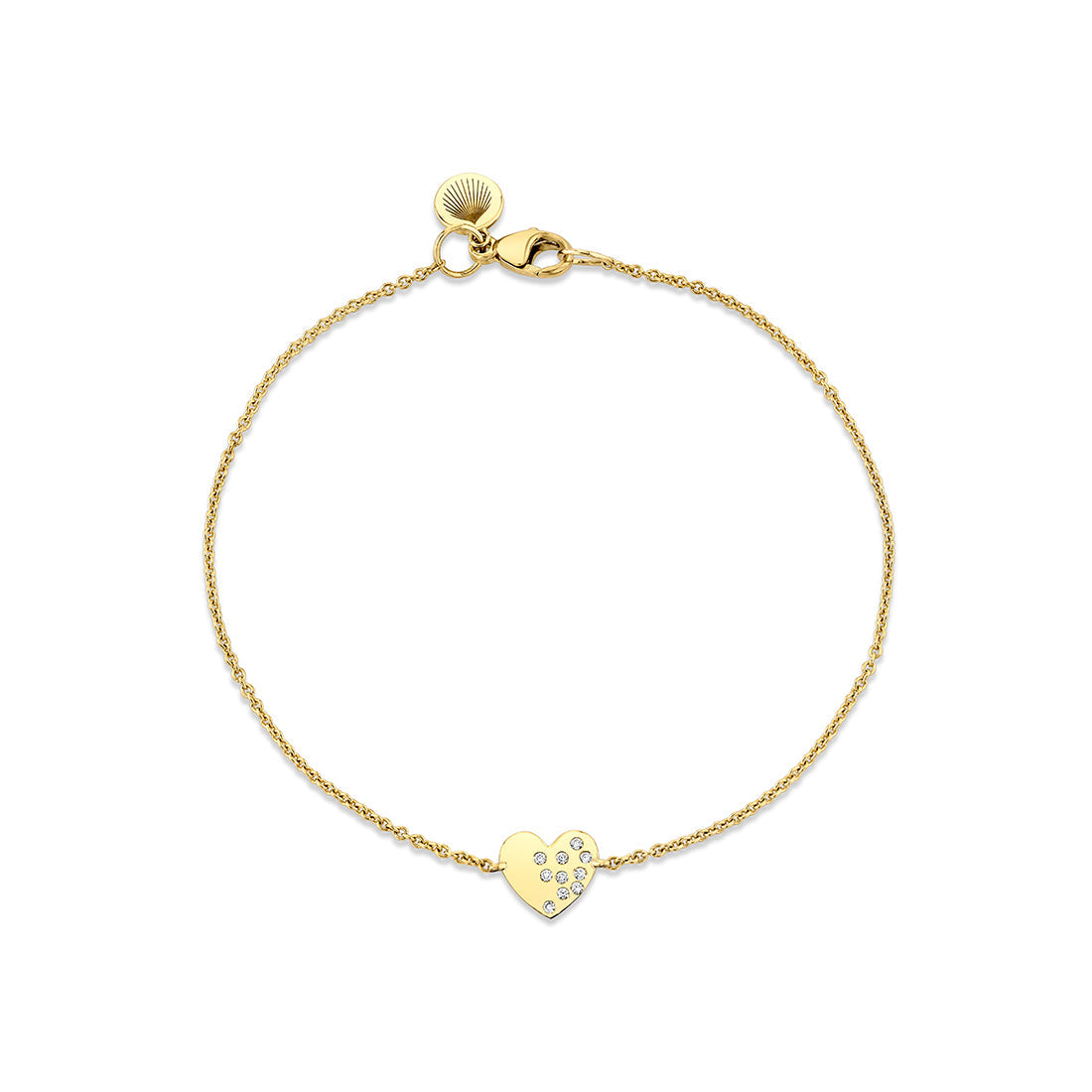 Eternelle Small Scattered Diamond Heart Bracelet