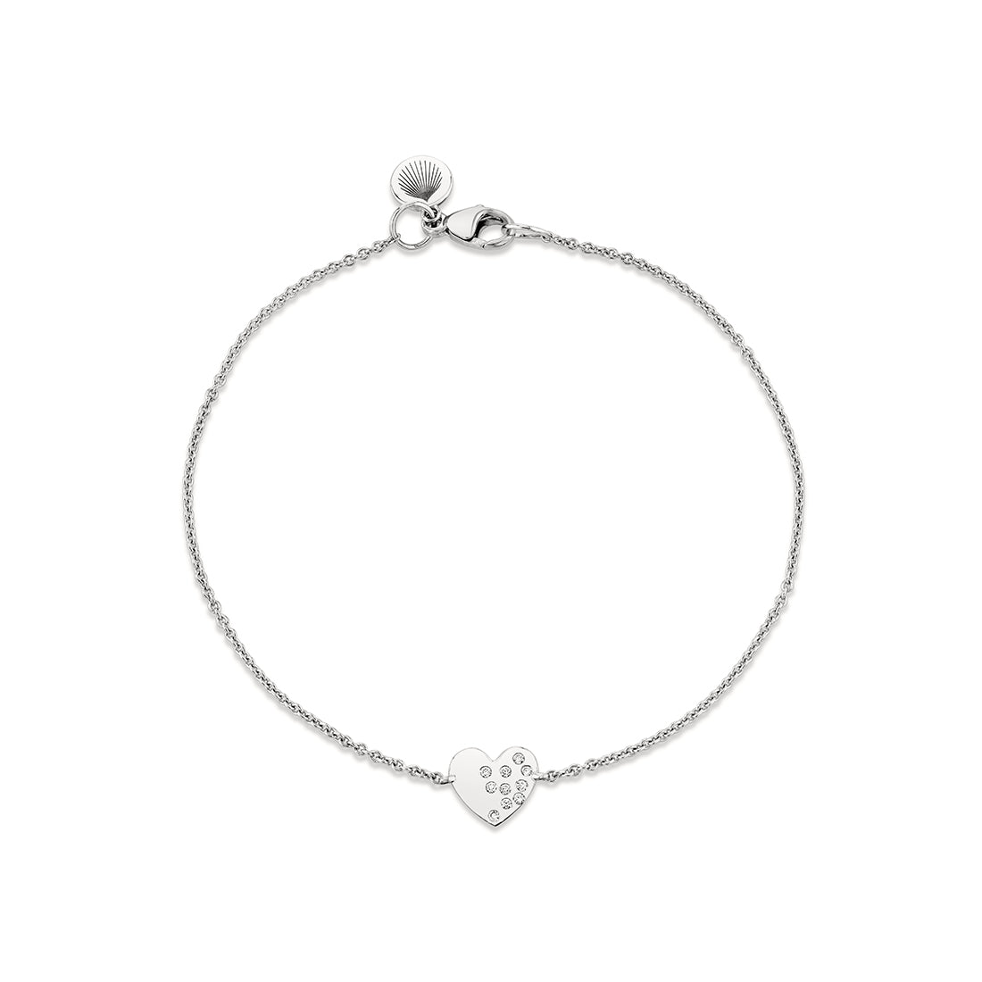 Eternelle Small Scattered Diamond Heart Bracelet