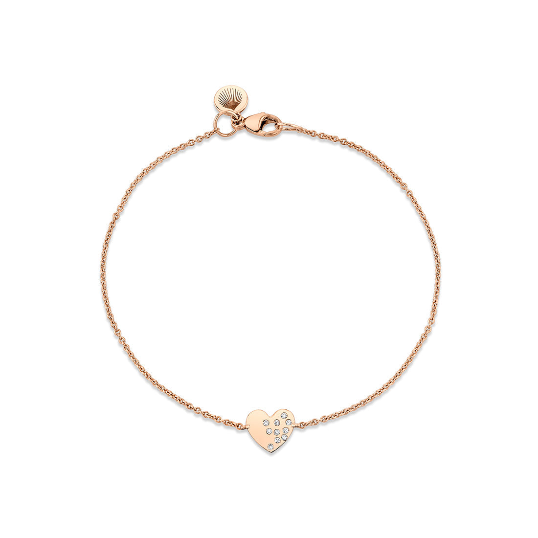 Eternelle Small Scattered Diamond Heart Bracelet