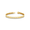 Shell Tip Spaced Bezel Baguette Diamond Bracelet
