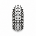 14K White Gold Diamond and Black Rhodium Cage Ring (5.62ctw)