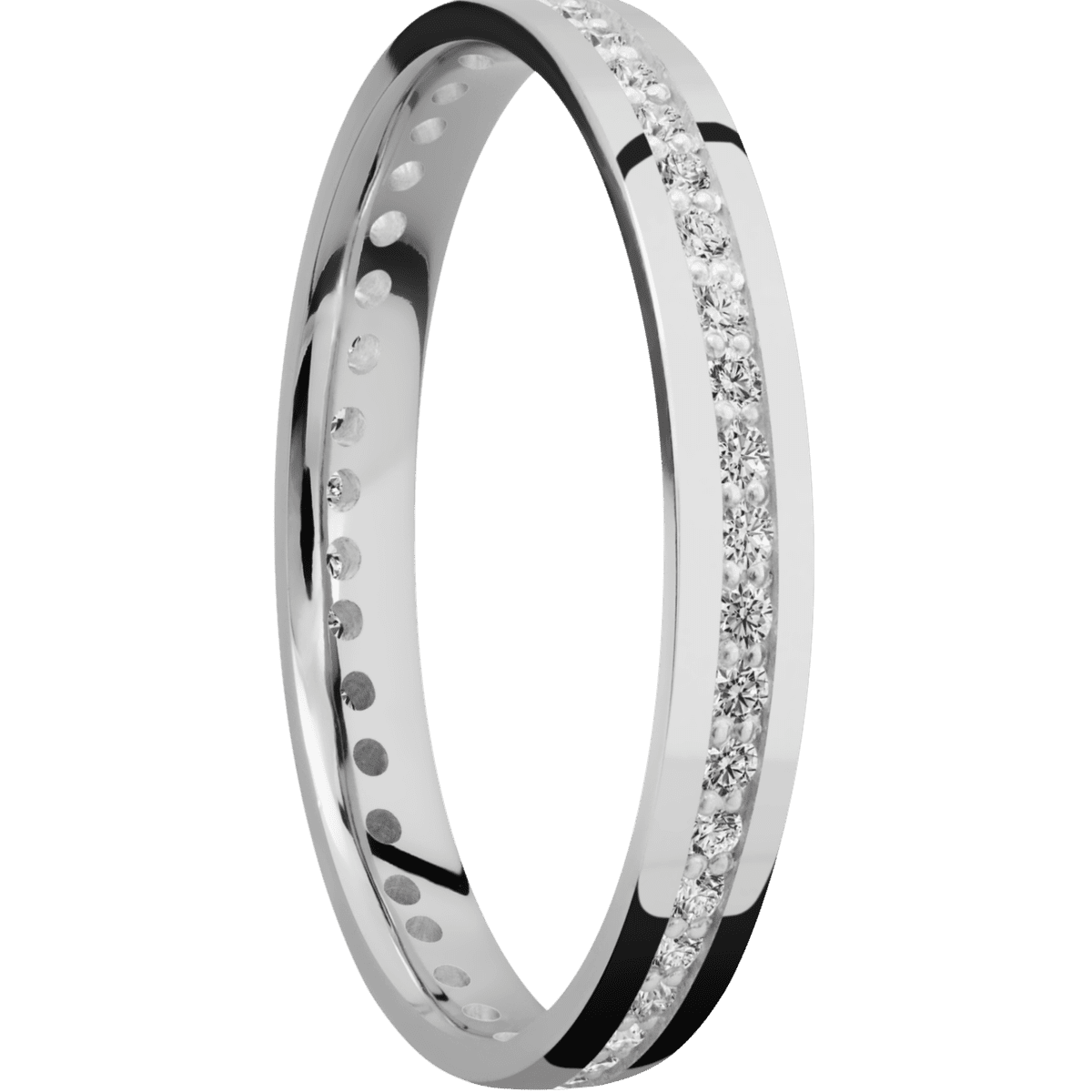 14K White Gold + Polish Finish