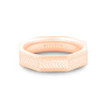 Shell Apex Octagonal Engraved Mens Band - Gavin