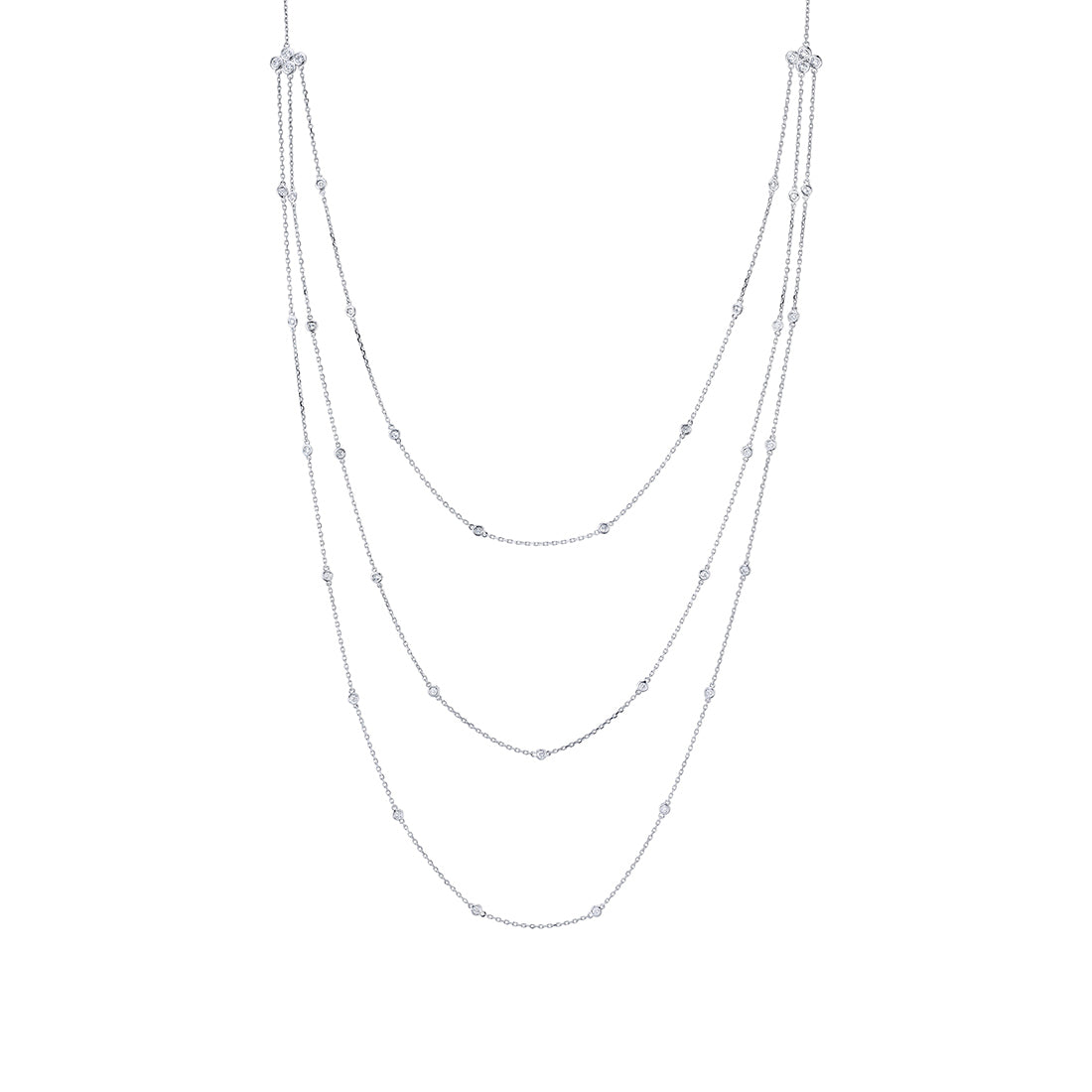 Layered Diamonds By The Yard Necklace