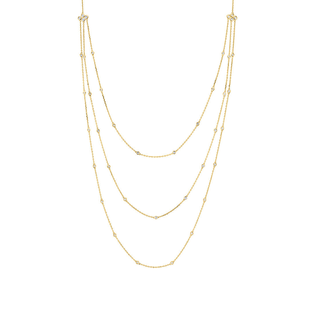 Layered Diamonds By The Yard Necklace