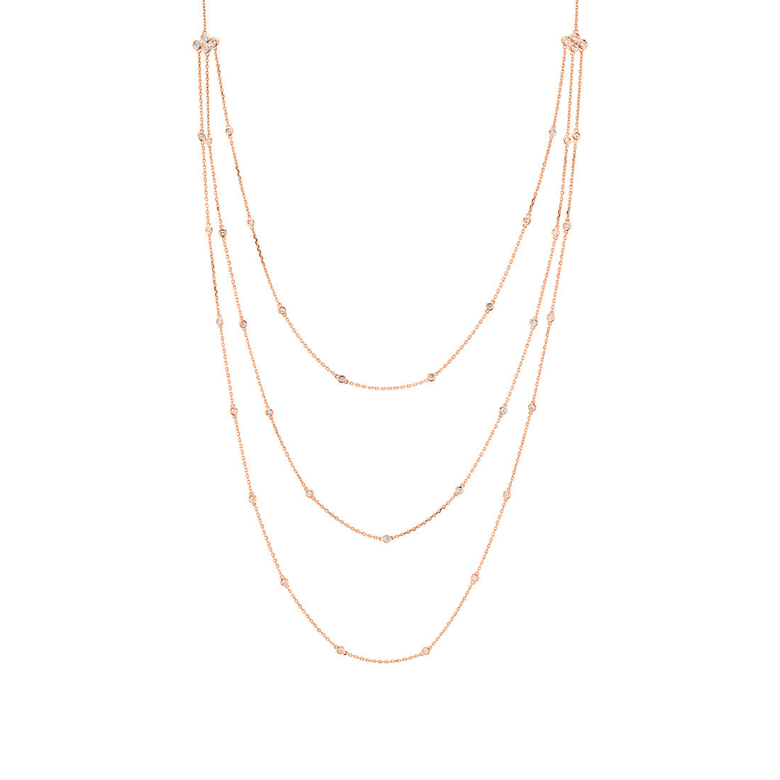 Layered Diamonds By The Yard Necklace