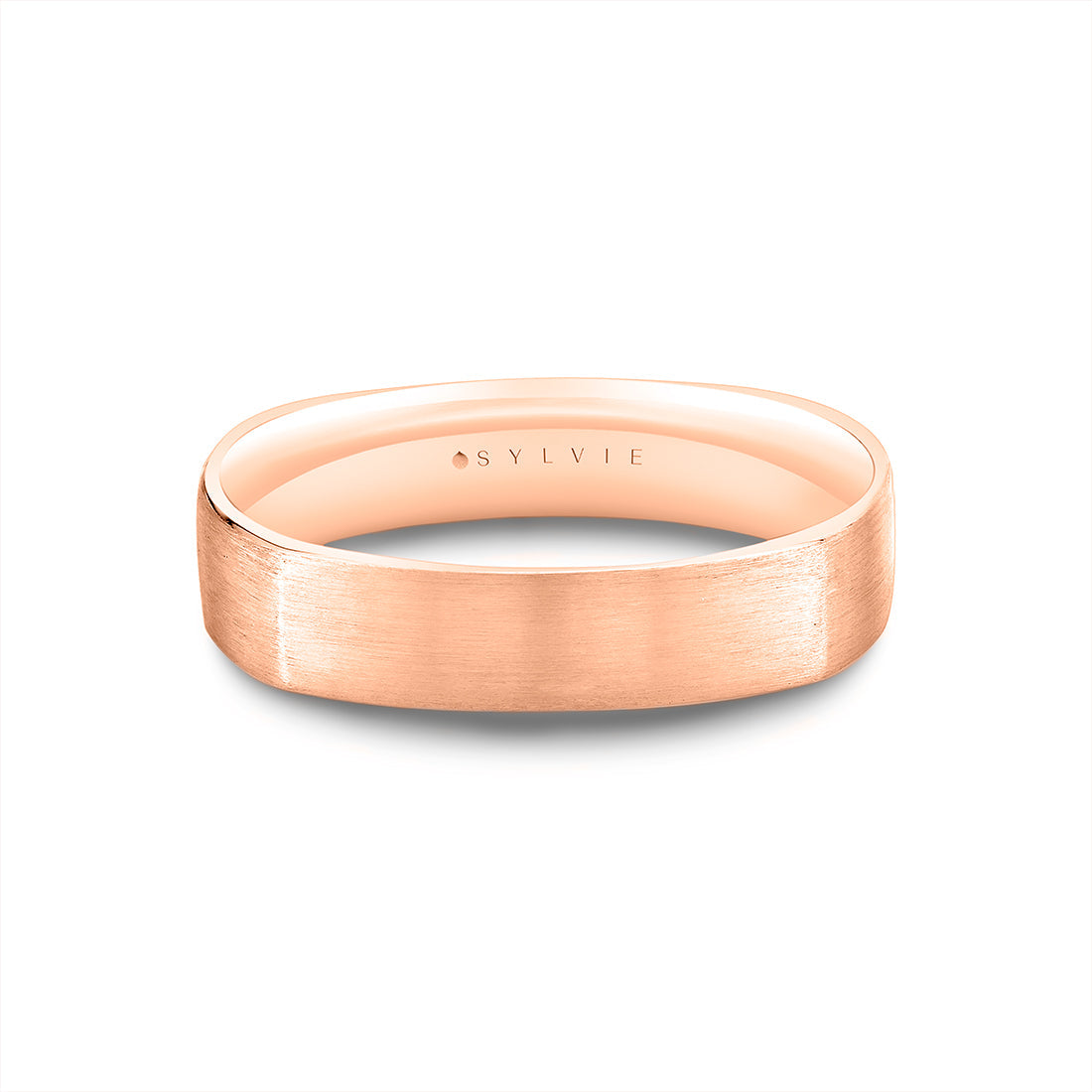 Heritage Brushed Squared Mens Band - Enzo