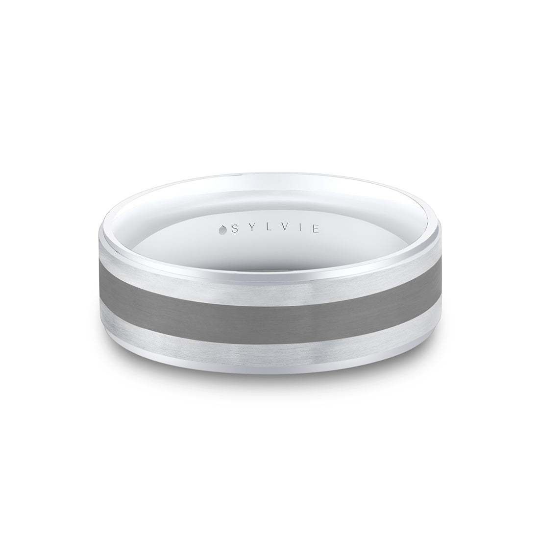 Heritage Brushed Two Tone Mens Band - Kingston
