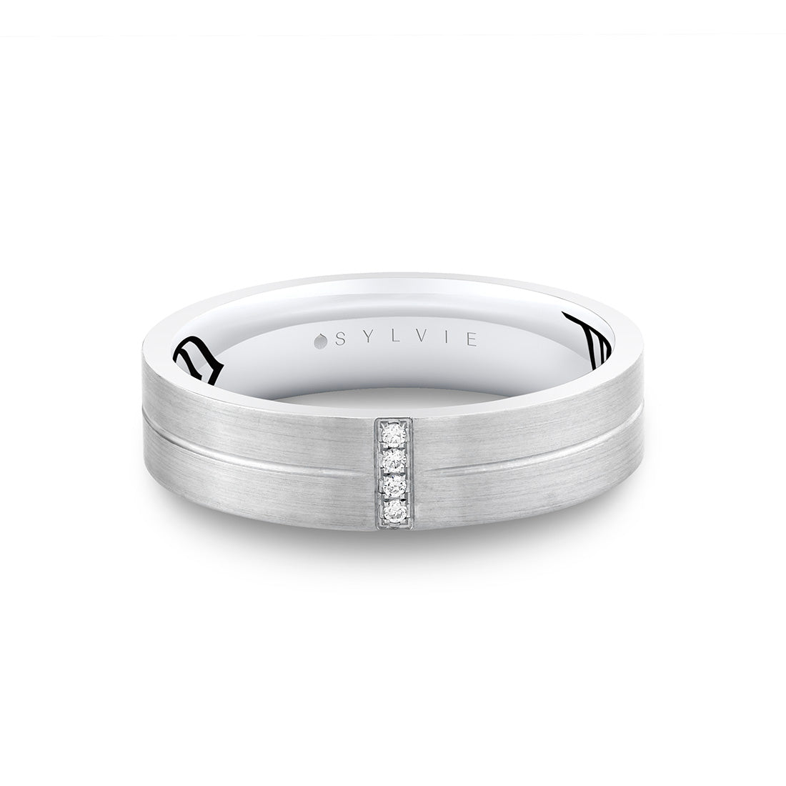 Shell Apex Brushed Diamond Mens Band - Knox