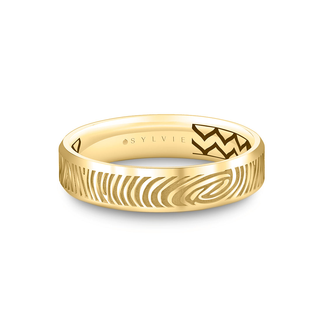 Shell Ascend Two Tone Fingerprint Mens Band - Montgomery