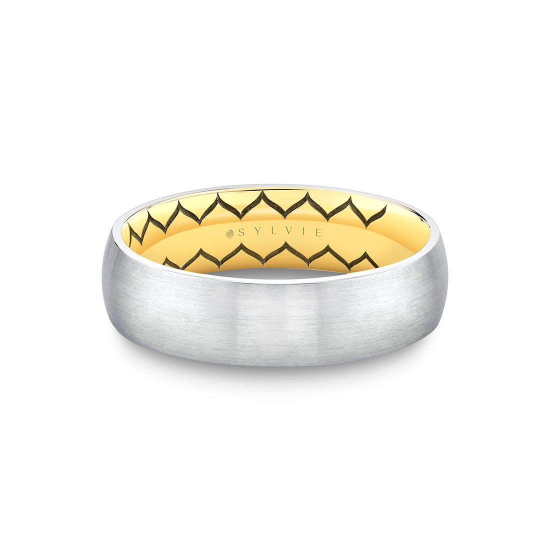 Shell Ascend Two Tone Brushed Mens Band - Noel