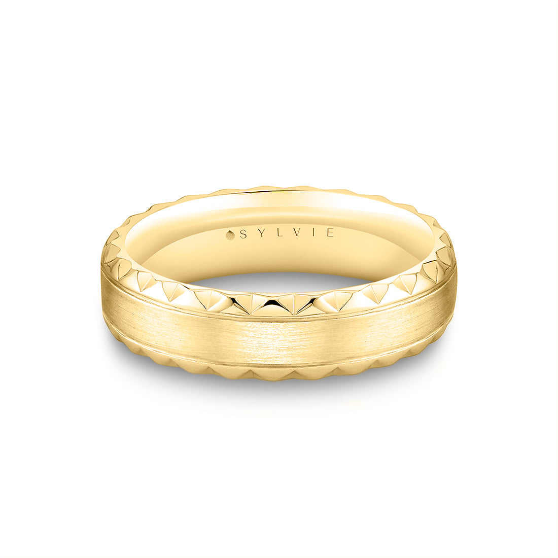 Fluted Shell Brushed Mens Band - Zion