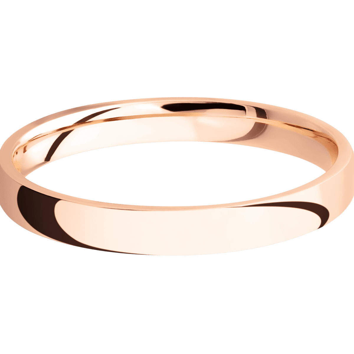 14K Rose Gold + Polish Finish