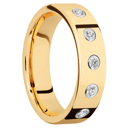 14K Yellow Gold + Polish Finish