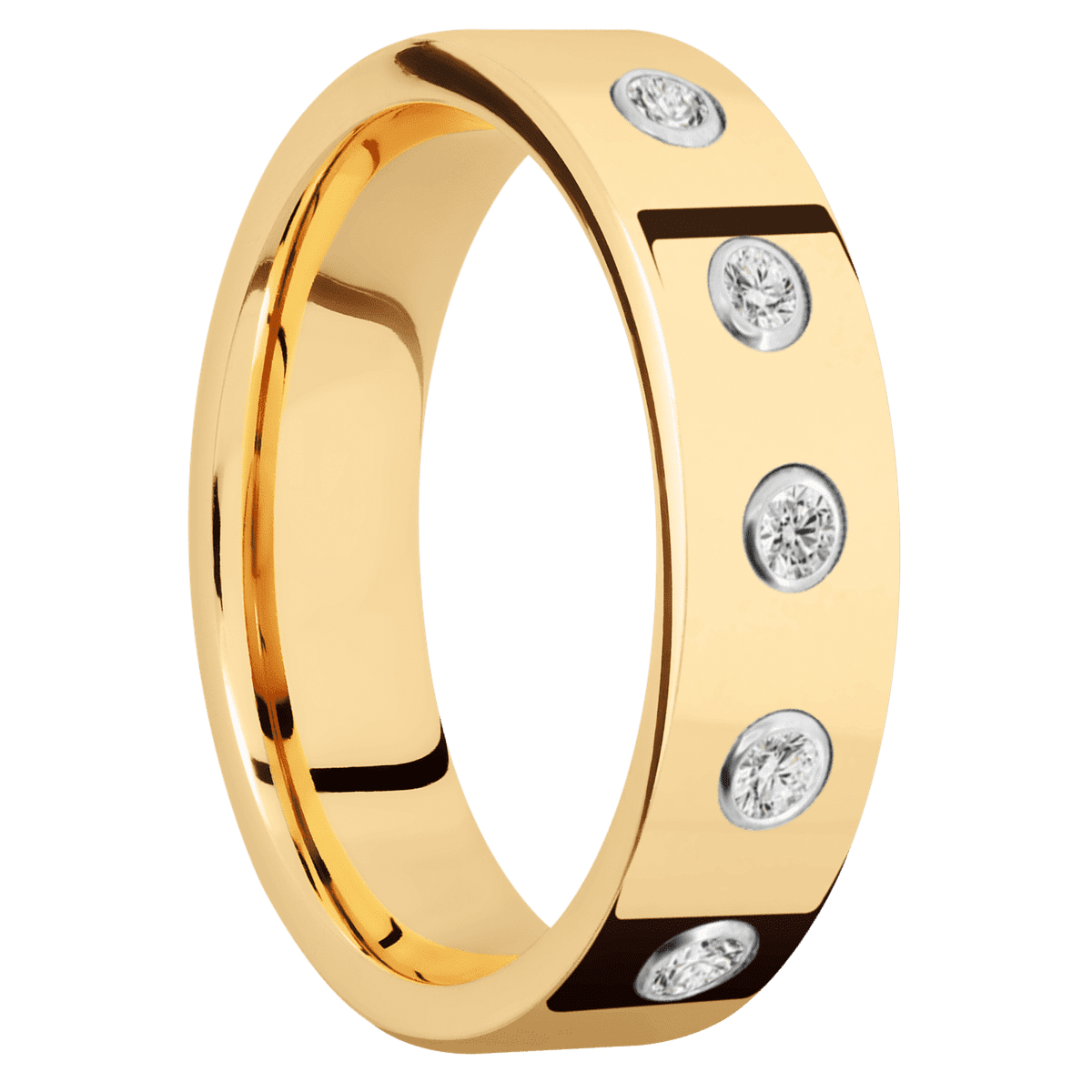 14K Yellow Gold + Polish Finish