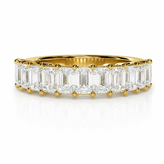 Yellow Gold Emerald Cut Diamond Ring