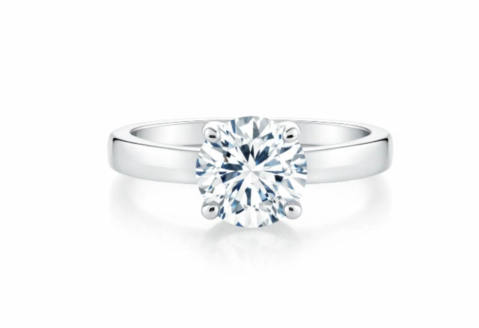 White Gold .98ct Natural Diamond Engagement Ring