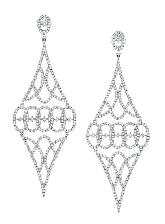 Vintage Inspired Diamond Earrings