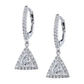 Classic Diamond Earrings with Trillion Shape Center