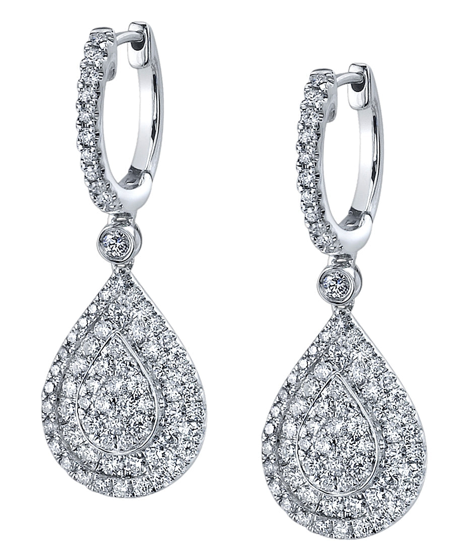 Double Halo Diamond Earrings