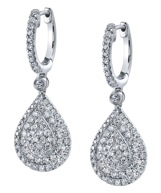 Double Halo Diamond Earrings