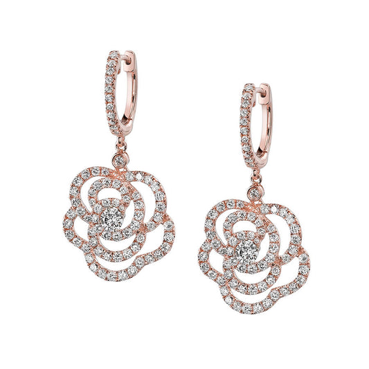Vintage Inspired Rose Gold Earrings