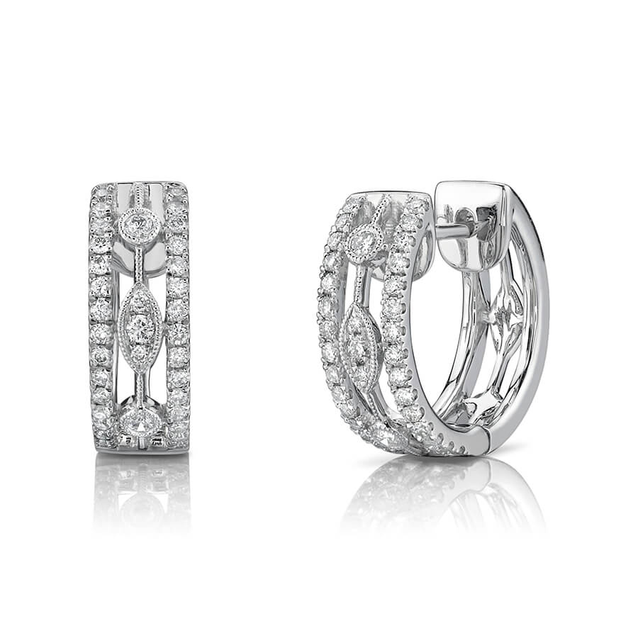 Diamond Hoop Earrings