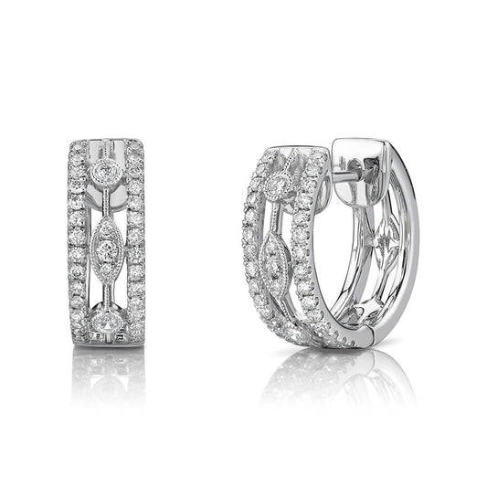 Diamond Hoop Earrings