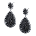 Modern Black Diamond Earrings