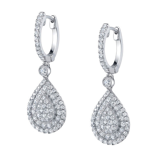 Pear Shaped Diamond Earrings