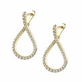 Modern Diamond Hoop Earrings - 1.0 Carat