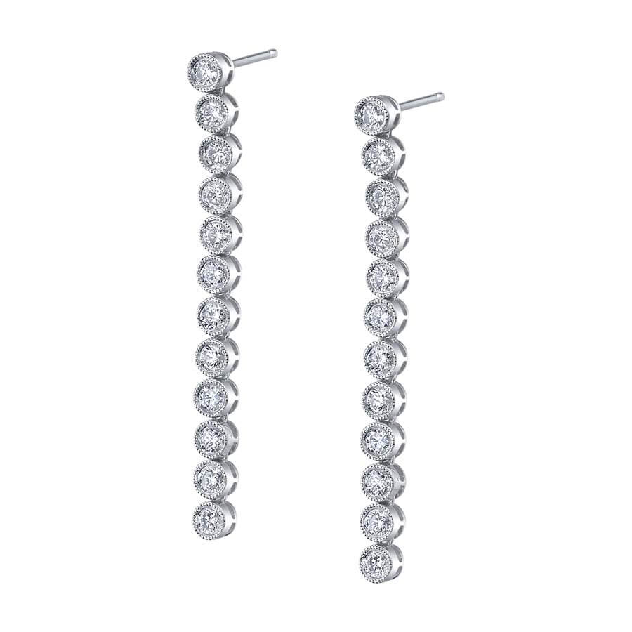Modern Diamond Drop Earrings