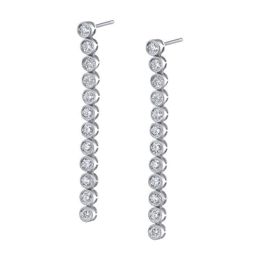 Modern Diamond Drop Earrings