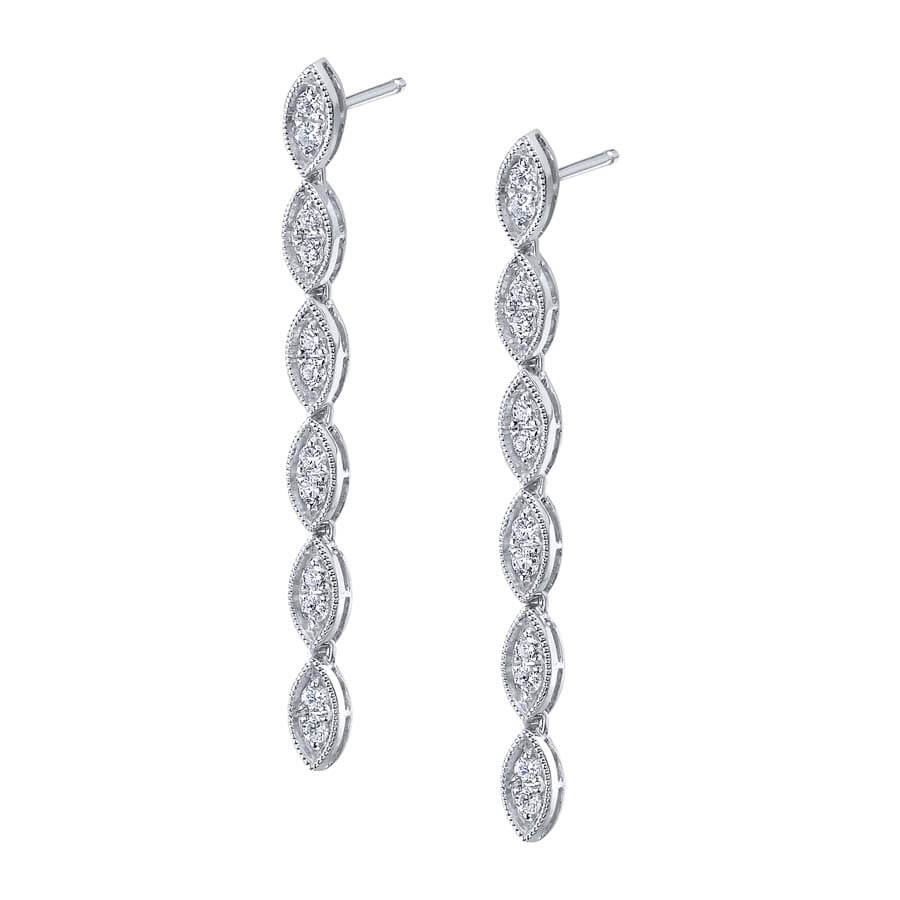 Vintage Inspired Diamond Drop Earrings