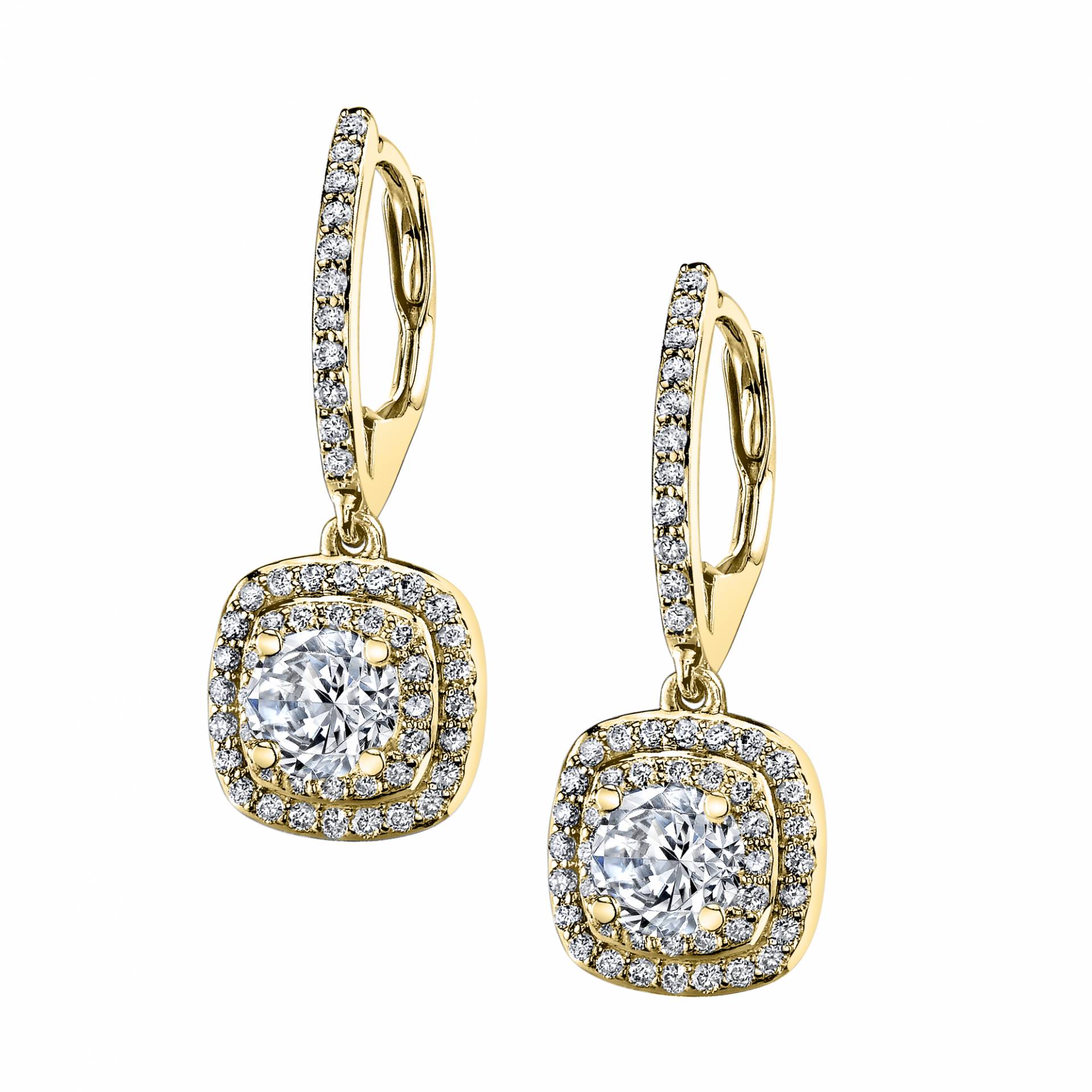 Double Halo Diamond Earrings