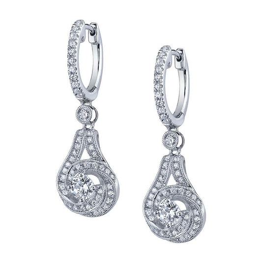Pear Shaped Diamond Earrings
