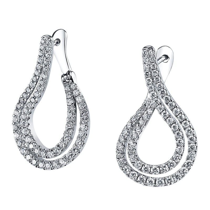 Diamond Hoop Earrings