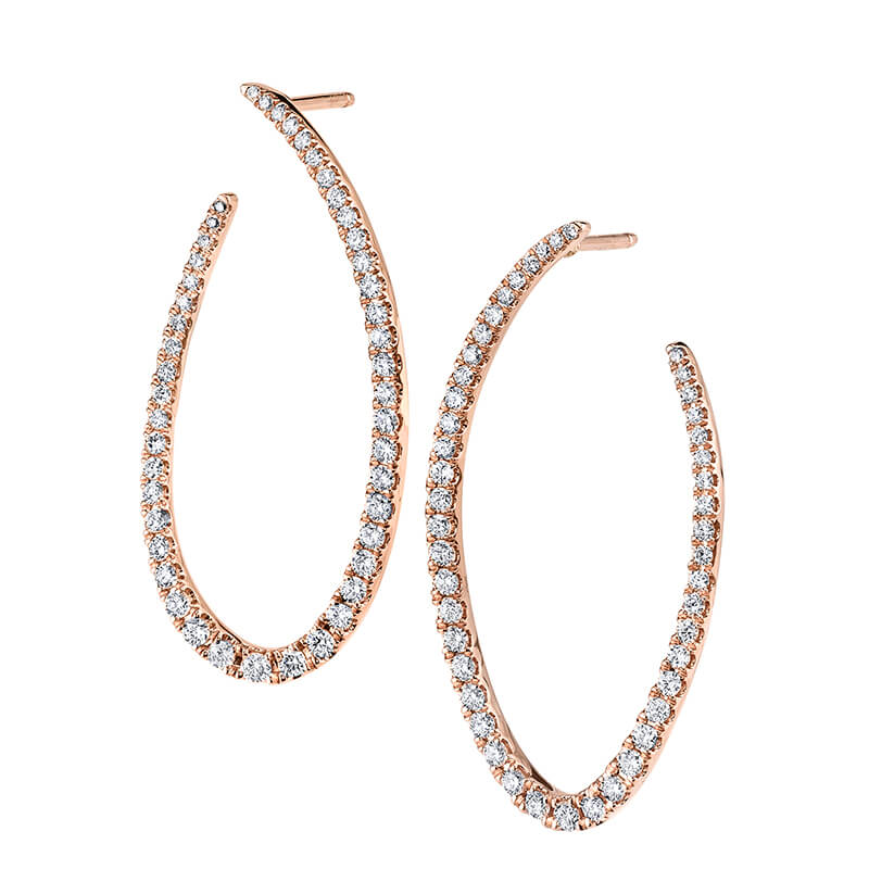 Unique Diamond Hoop Earrings