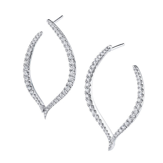 Pear Shaped Hoop Earrings