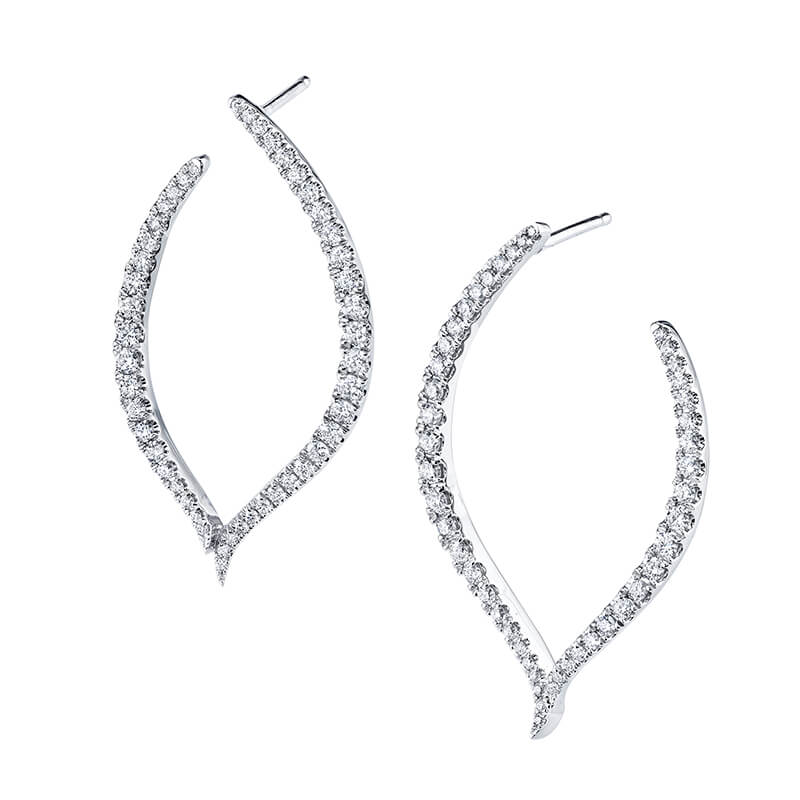 Pear Shaped Hoop Earrings
