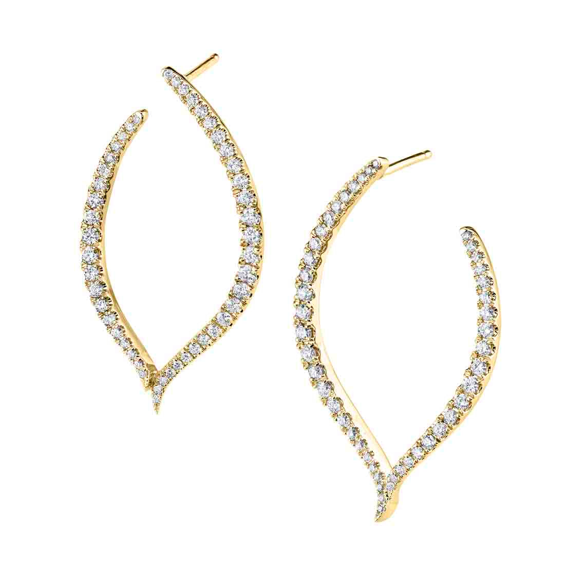 Pear Shaped Hoop Earrings
