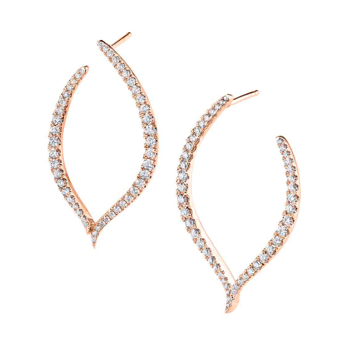 Pear Shaped Hoop Earrings