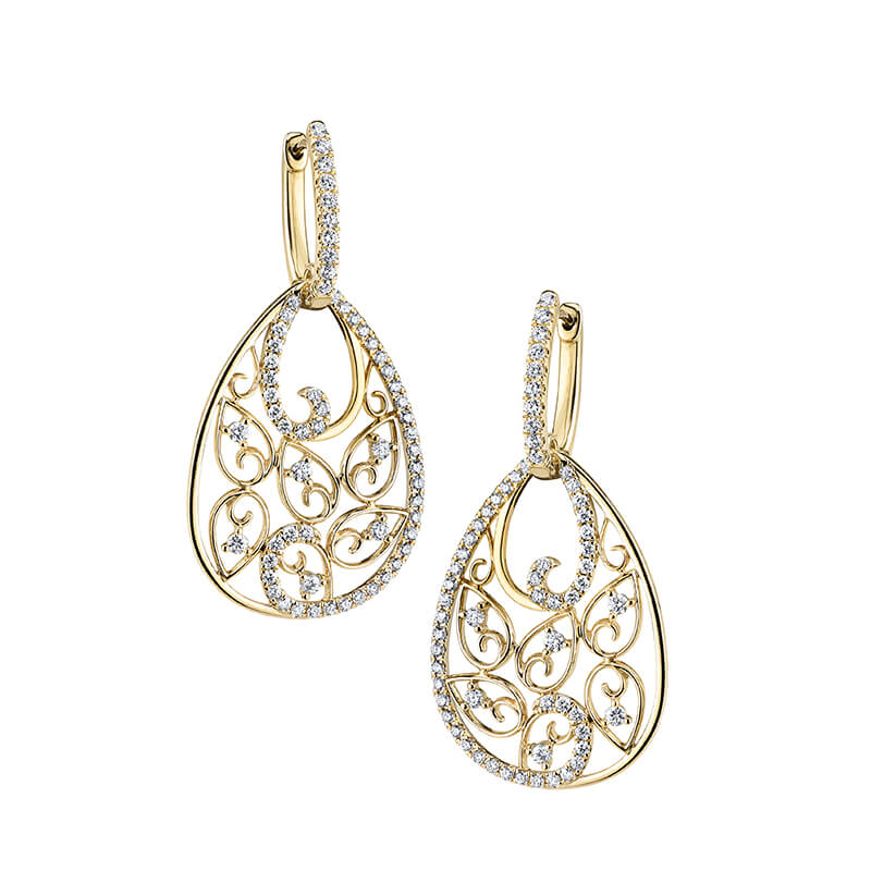 Vintage Inspired Diamond Earrings